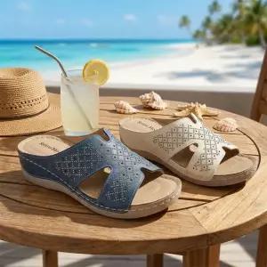 레트로무드 여성 비즈 쿠션 컴포트 슬리퍼 RW-631