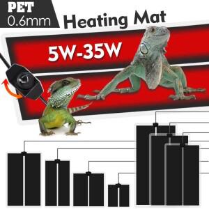 35W-5W 파충류 열 매트 식물 온도 조절이 가능  난방 패드 실내 정원 온실 조절기 방수 히터