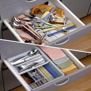 복주머니 수저정리함 씽크대 서랍 칸막이 주방수납 일본산 다용도 트레이 낮은서랍정리함