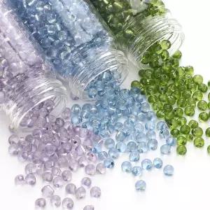 시드비즈 구슬 공예 반지 팔찌 실버 안감 씨앗 물방울 체코 유리 쥬얼리 제작 참 4mm 110개