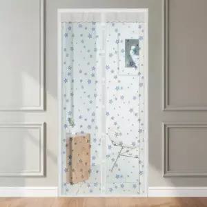 현관 원터치 자석 방충망 100x210 별무늬 여름 문발 현관문 모기장