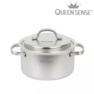 [QueenSense] 퀸센스 바로써 통5중 인덕션IH 무연마제 스텐냄비 양수20cm