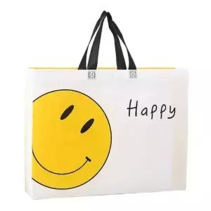 (옵션 중형)타포린백 부직포가방 쇼핑백 어린이날 선물 포장 단체 에코백 스마일 다용도 다회용 중형