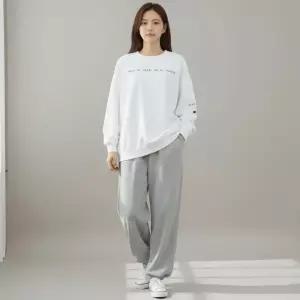 투스타시스 (국산면원단/국내자체생산) T1074 레터링 하트 7부/긴팔 맨투맨 티셔츠 30대40대여성의류