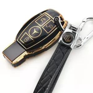 (색상:화이트)톨른 글로시 벤츠 스마트키케이스커버 홀더 자동차 차량용