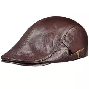 양가죽 헌팅캡 중년 남자 소프트 가죽 베레모 빵모자 골프 모자 