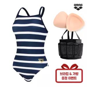 아레나 여자 실내수영장 마린 플레이어 원피스 수영복 A5BL1LO06 브라컵 가방 증정