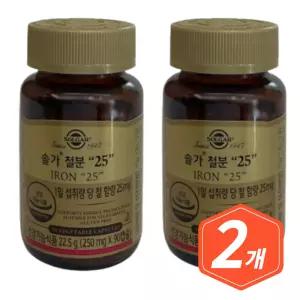 솔가 철분제 25 250mg x 90캡슐/ 2개 중년 여성 철분 시니어 여자