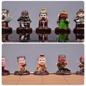 삼국지 피규어 장기판 세트 관우 유비 조조 캐릭터 입체 장기말 원목 보드게임 선물용