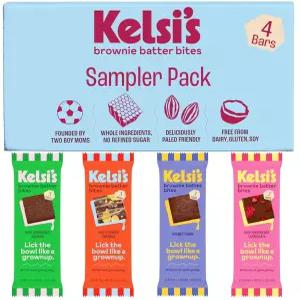 켈시 브라우니 반죽 바이트 버라이어티 팩 - 전체 재료 한 유제품 프리 텐 대두 초콜릿 제로 정제 설탕