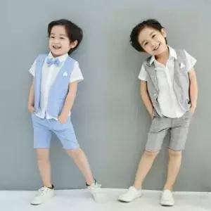 팜므 세일 바로배송 유아 아동 여름 체크 정장세트 반품교환불가설날