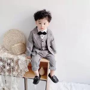 팜므 행사 바로배송 아기정장 유아 남아 아동 봄가을 영국 격자 5종세트 결혼식 돌잔치 특별한날 코디정장