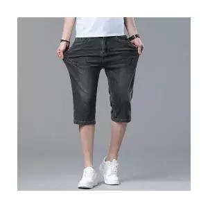 남자데님반바지 7부 청바지 오피스룩 스판 캐주얼 반바지 여름 ible2