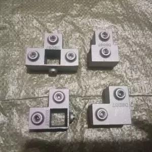 PVC엘보 OD 20x20mm 사각 튜브 연결 부품 3방향 파이프 조인트 수납장 랙 커넥터 알루미늄 합금 엘보