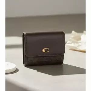 코치 밀라 스몰 플랩 월릿 여성 반지갑 시그니처 캔버스 CAT56 B4 MPL