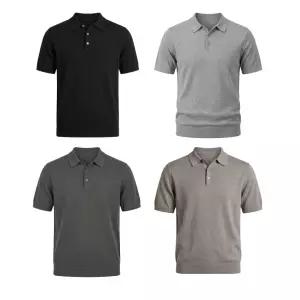 브이컷 남성 린넨 카라니트 4종