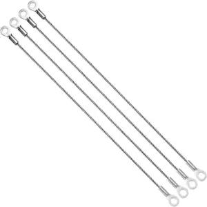 메카닉시티 304 스테인리스 스틸 랜야드 케이블 20cmx3mm 아일렛 엔드 쇼트 와이어 로프 안전 테더 실버 톤