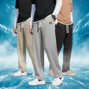남자 쿨링 아이스 팬츠 냉장고 시원한 여름 바지 통 밴딩 와이드 트레이닝 고무줄(당일출고)