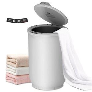 Trydow 초대형 타월 워머 버킷 타이머로 빠른 가열 원 버튼 디지털 디스플레이 컨트롤 안전 장치 남성 및 그녀를 위한 선물 자동 차단 대형 담요 2개 목욕 가운 그레이