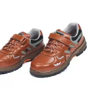 버팔로 안전화 통기성 건설화 공장신발 현장화 Brown 4in