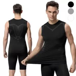 [다잇템]남자 데일리 배색 쿨링 헬스 민소매 티셔츠