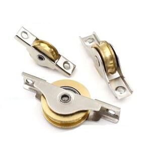 방충망롤러 휴대용 철제 화장실 슬라이딩 롤러 작업자 실버 블랙 풀리 트랙 하단 도어