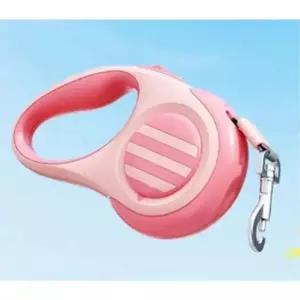 [반려] 1P 자동줄 퀵드라이 미니 꿀벌 리드줄 핑크 강아지 경량 3m