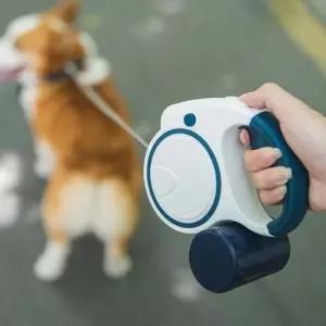 [반려] 애견산책용 조명 리드줄 라이트 다기능 수납 야간 5M