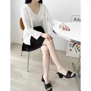 [리빌모아]여자 나시니트 가디건 세트 하객룩 원피스 자켓 트위드자켓 여성가디건DJW-