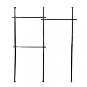 [JED] 행거 행거 드레스룸 블랙 기둥 옷걸이 3단 280cm