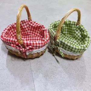 [JED] 피크닉 간식 라탄 바구니 도시락