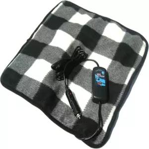 트릴리움 월드와이드 카 코지 2 12볼트 열선 미니 여행 패드 흑백 격자무늬 (TWI-3201B)
