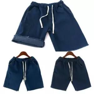 스마트폰 주머니 청5부반바지 핫팬츠 청바지 밴드