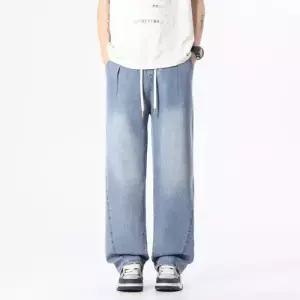 EAMT 팬츠 하계 빈티지 남성용 얇은 쿨링 청바지 와이드 트렌드 YJ2