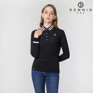 [데니스골프][DENNIS] 여성)폴리기모피케 솔리드 요꼬카라 티셔츠_NAMFLTS057