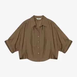 [롯데백화점]베스띠벨리 오픈카라 오버핏 블라우스 BKBAF2446