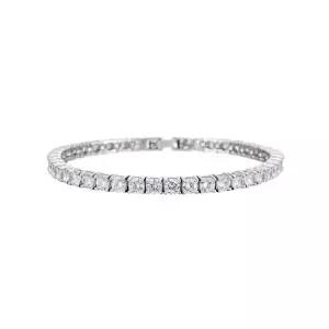 [롯데백화점]티르리르 퀸즈 12캐럿 실버화이트 테니스 팔찌 HBXSVR30633M-W