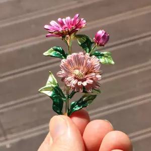 고급형 미니 장미 카네이션 브로치 어버이날 스승의날 감사 뱃지 기념일 박스포장 