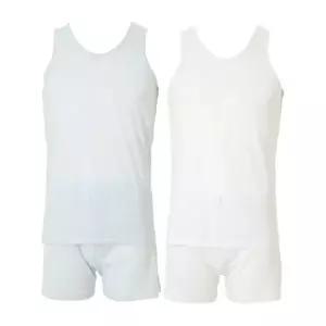 [롯데백화점]비너스 (2세트)한여름에도 시원한 면 뱀부 남성런닝+트렁크팬티 [VMV4203/VMP4203N]