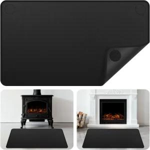 그리버디 벽난로 매트 방화 불에 언더 그릴 불씨로부터 인치 강한 깔개 난로 나무 패드 42 화덕 실내 야외
