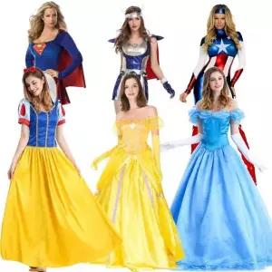 할로윈 백설공주 캡틴 신데렐라 슈퍼맨 여성 코스프레