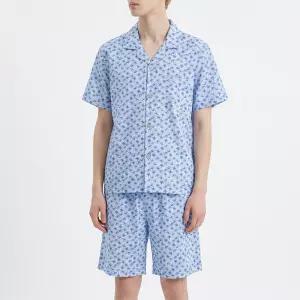 [BYC]BYC 고급 순면 아사 면 여름 남자 반팔 잠옷 파자마 세트 NCG1205