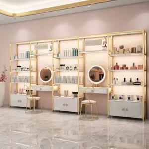 스킨케어 조명 선반 제품 진열장 메이크업 미용실