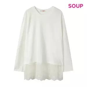 [SOUP](타임스퀘어점패션관)레이스 레이어드형 긴팔 티셔츠 (S64TS22)