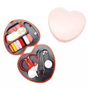 휴대용 반짇고리 세트 바느질 실 미니 하트 반짇고리함 실바늘세트
