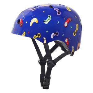 Atphfety 유아 아동용 자전거 헬멧, 어린이 남아 여아용 조절 가능, 스쿠터 스케이트보드 스케이트를 위한 멀티 스포츠 및 환기 (블루 게임패드, S: 48-54 cm / 18.9
