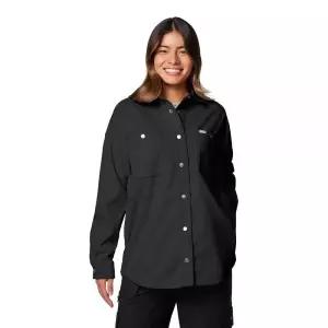 Columbia 여성용 블루 포인트 크릭 코듀로이 셔츠 재킷 상어. [호환]