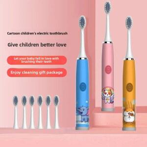 충전식 어린이 전동 칫솔 부드러운 강모 IP7 방수 음파 진동 가정용 가전 제품