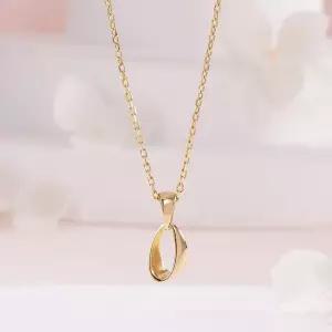 [비앤비골드] 18K 이중 삼각 고리링 체인 목걸이 MNN42489