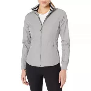 Cutter  Buck 여성용 방수 능직 나인 아이언 풀 지퍼 경량 재킷 트윌 산화물 [호환]